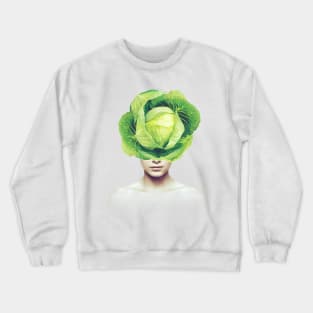 Cabbage head portrait Crewneck Sweatshirt